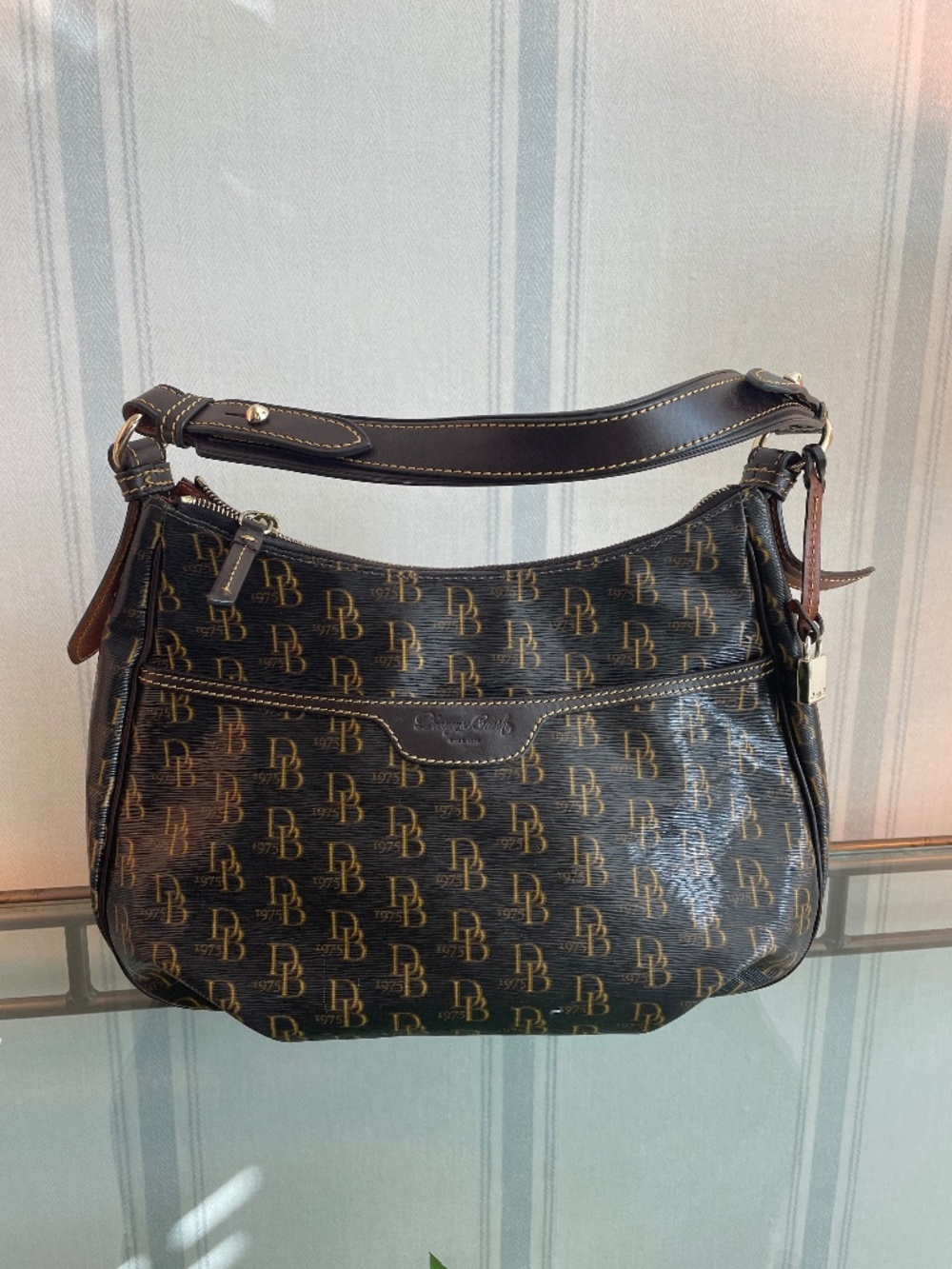 Dooney & Bourke 1975 Signature Collins Hobo Shoulder Bag